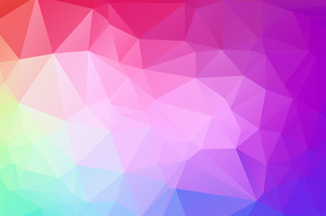 Obraz premium soft purple blue pink multicolored Low poly crystal background. Polygon design pattern. soft purple blue pink colorful Low poly vector illustration, low polygon background.