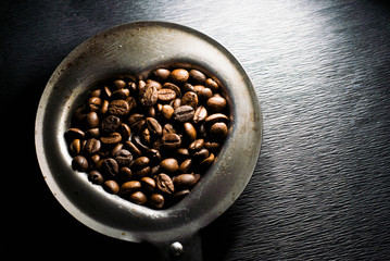 Heart shaped coffee beans
