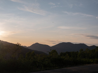 Mountain Sunset Silhouette