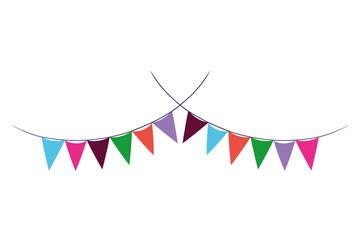 party garland hanging isolated icon