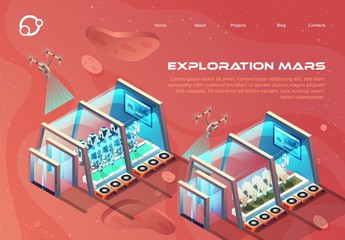 Information Flyer Exploration Mars Lettering.  © Mykola