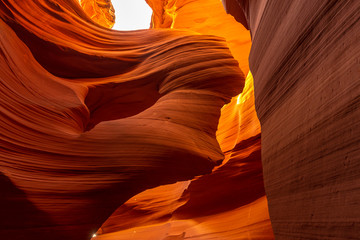 Detail of the stone veil of woman in Lower Antelope Arizona. United States