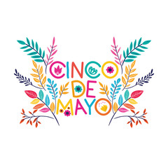 cinco de mayo label isolated icon