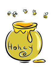 illustration of a jar of honey