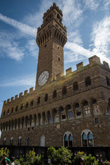 palazzo vecchio as seen from uffizi gallery