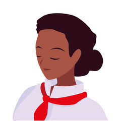 woman chef character with uniform