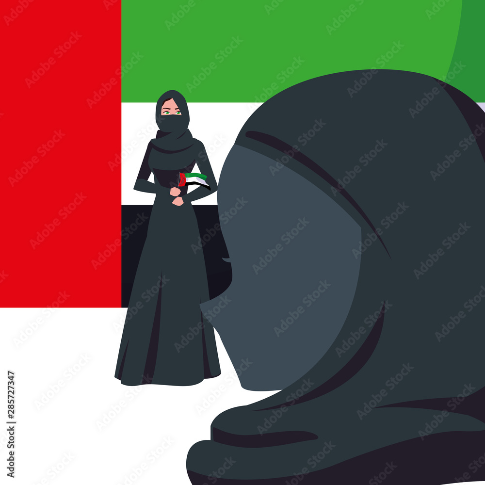 Canvas Prints arab women character in a hijab