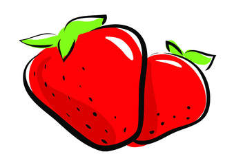 vector illustration of a strawberry