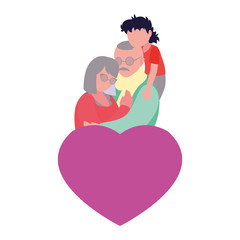 happy grandparents day flat design