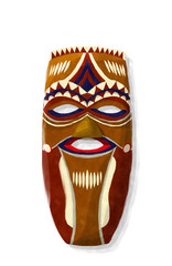 Watercolor african mask