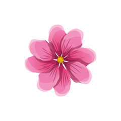 beautiful flowers isolated icon