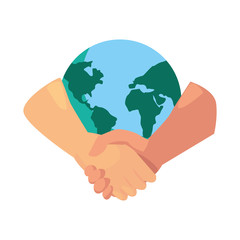handshake icon flat design image
