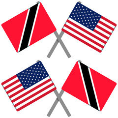 トリニダード・トバゴとアメリカの旗