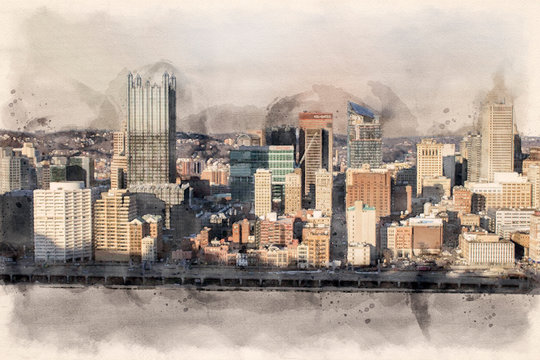 Pittsburgh Watercolor