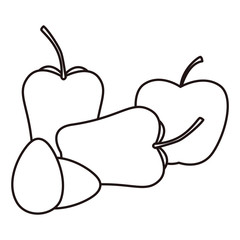 pepper apple eggs preparation cooking