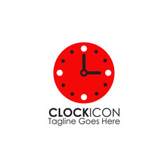 Clock icon logo design inspiration vector template