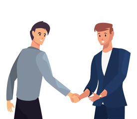 handshake icon flat design image