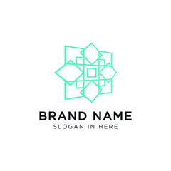 Decoration Square logo icon illustration design