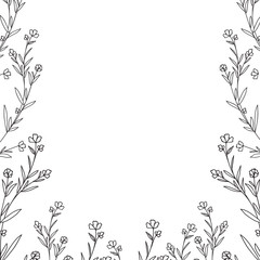 Fototapeta na wymiar frame with flowers isolated icon