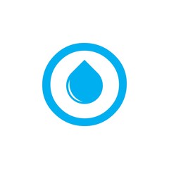 Circle with Water drop logo design vector