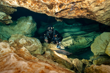 Cave Diving at Madison Blue Spring State Park, Madison County, Florida	