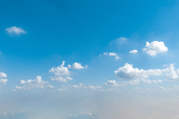 Blue sky and white clouds under the sun