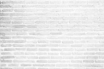 White Grunge Brick Wall Texture Background.