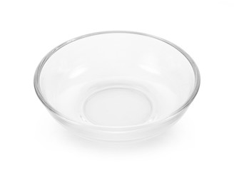 glass bowl isolated on white background