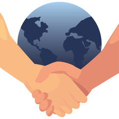 handshake icon flat design image