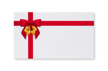 Paper Card & Red Bow