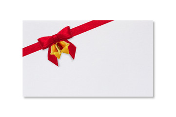 Paper Card & Red Bow