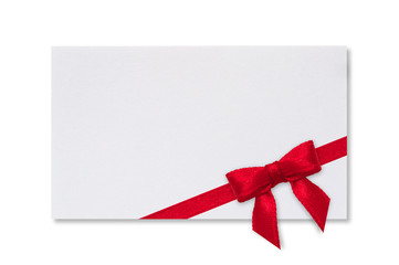 Paper Card & Red Bow
