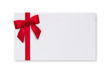 Paper Card & Red Bow