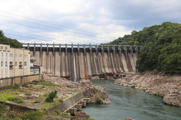 大井ダムと木曽川（岐阜県恵那市）,ooi dam,ena city,gifu pref,japan
