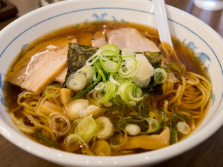 The Japanese noodle with roasted pork
