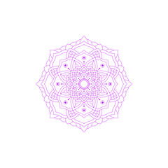 Template of Mandala Circular Pattern For Coloring Book, Decorative Ornament, Henna Motif, Floral Flower Sign Symbol,  Islam, Arabic, Asian, Turkish, Pakistan, Chinese, Moroccan, Ottoman Motif