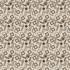 coffee colored beige and brown intricate geometric seamless pattern design for textile, fabric, wallpaper, backgrounds, backdrop, posters and banner templates. the design is seamless. 