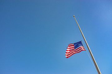 Half-staff American Flag