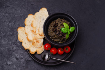 Traditional black tapenade