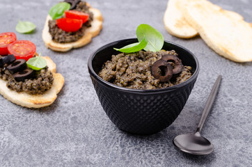 Traditional black tapenade