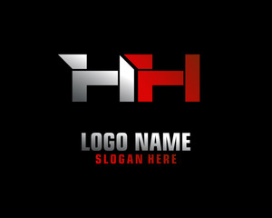 Fototapeta premium HH Initial letter logo template vector 