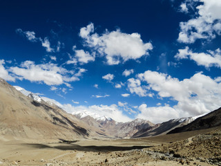 mountains and blue sky