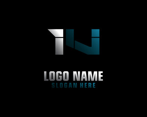 IV Initial letter logo template vector	