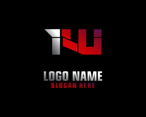 Fototapeta na wymiar IW Initial letter logo template vector 