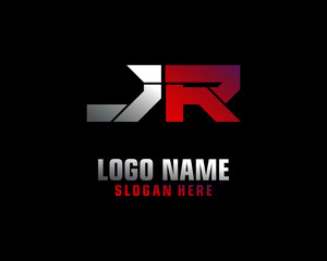 JR Initial letter logo template vector	