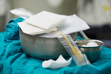 A set of urinary catheterization in operating room
