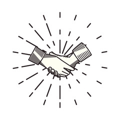 handshake icon flat design image