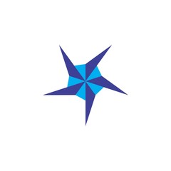 Obraz premium Blue Star logo design vector