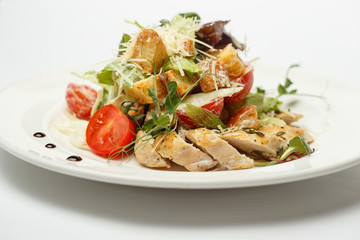 Caesar salad with a chicken