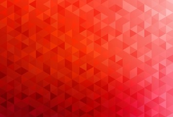 Red orange intensive gradient mosaic background. Creative triangular pattern.